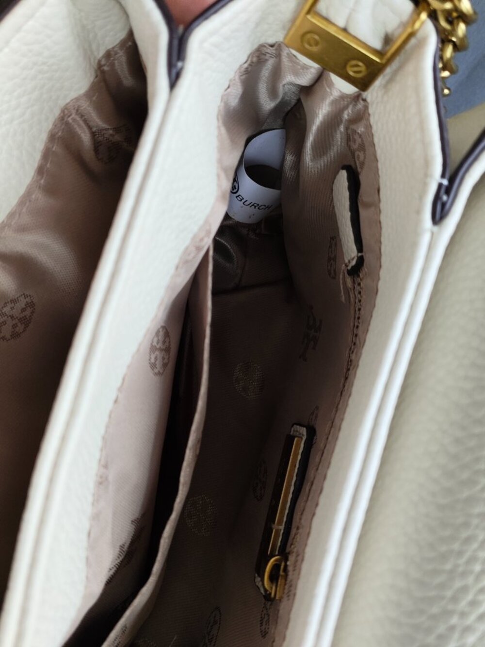 Tory Burch Kira Series White Flap Chain Bag - Picture 7 of 7